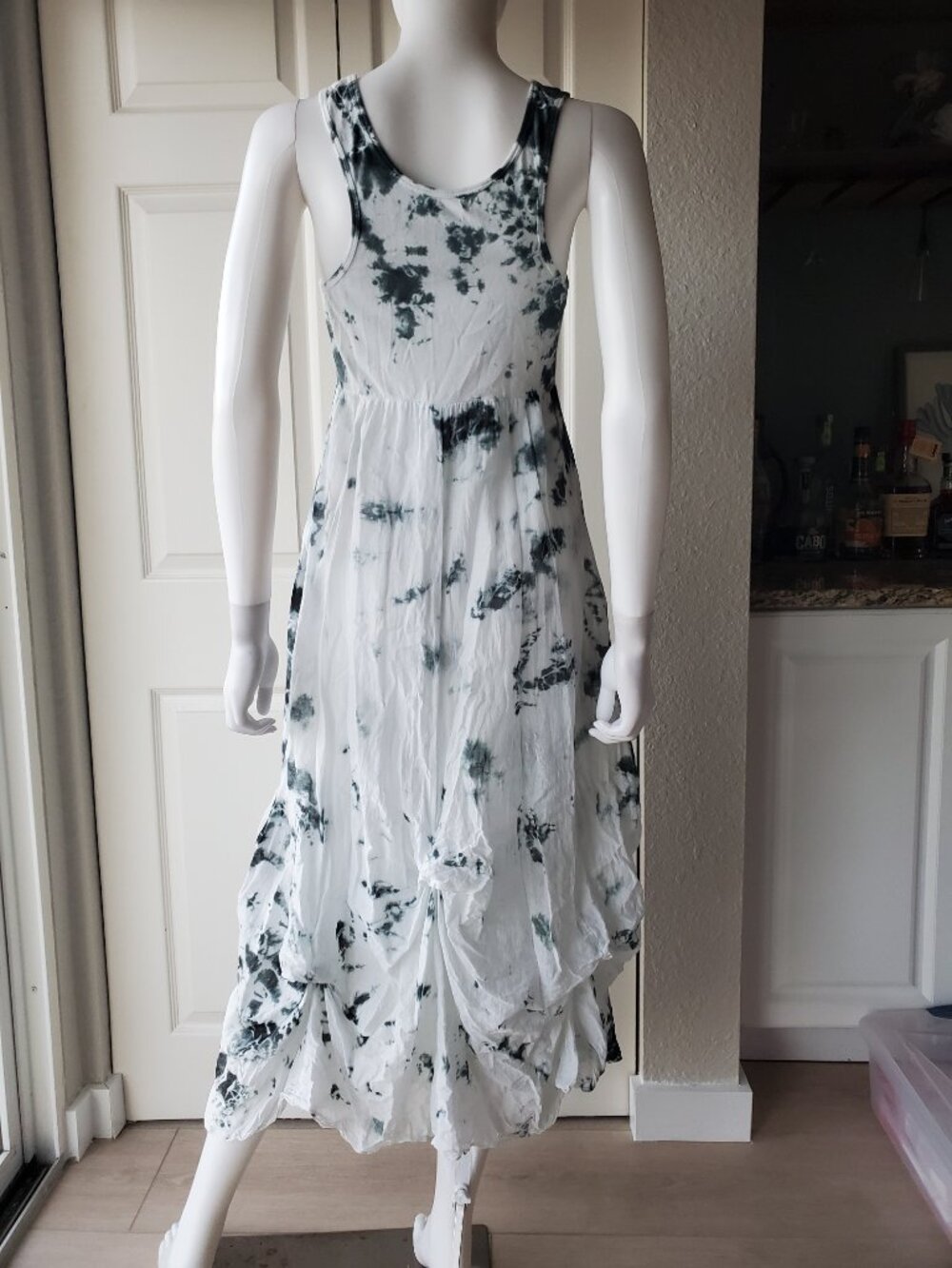 Solitaire Los Anegeles Size Medium Tie Dye Midi Dress Boho - Picture 2 of 9